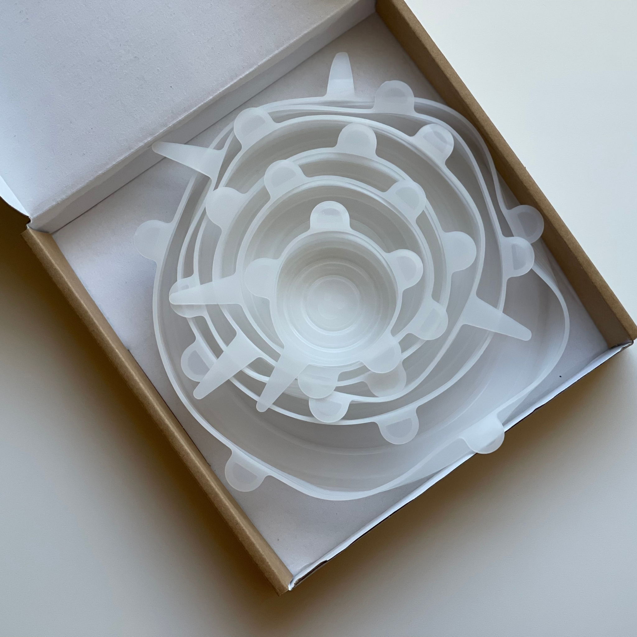 Reusable Silicone Bowl Covers (6 Pack) - Clear